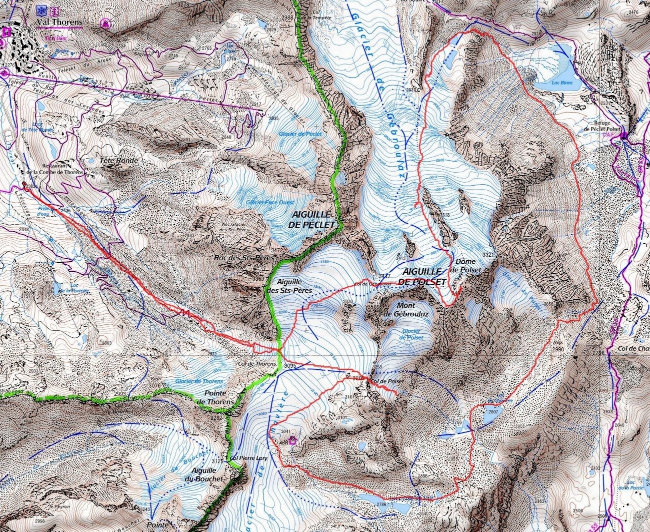 Grand tour et sommet du Dôme de Polset.