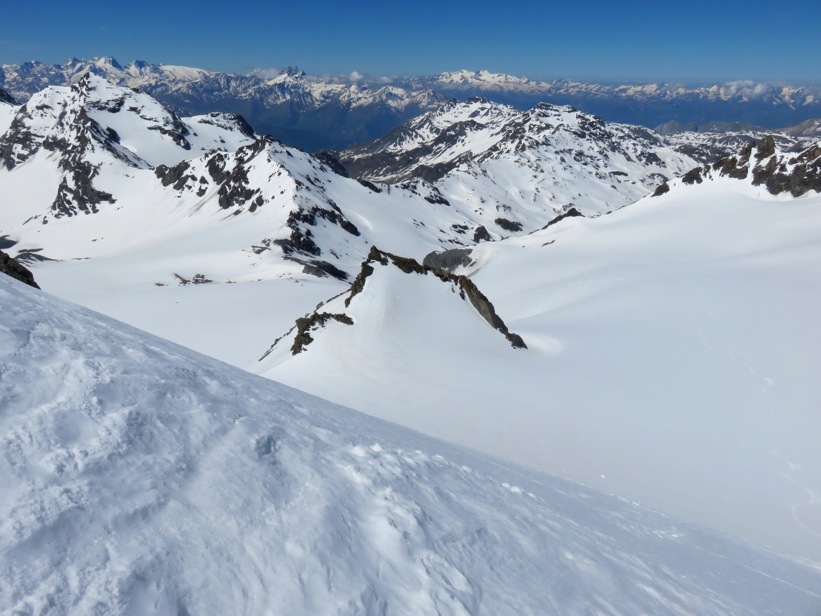 Glacier de Chavière depuis le col de Gebroulaz