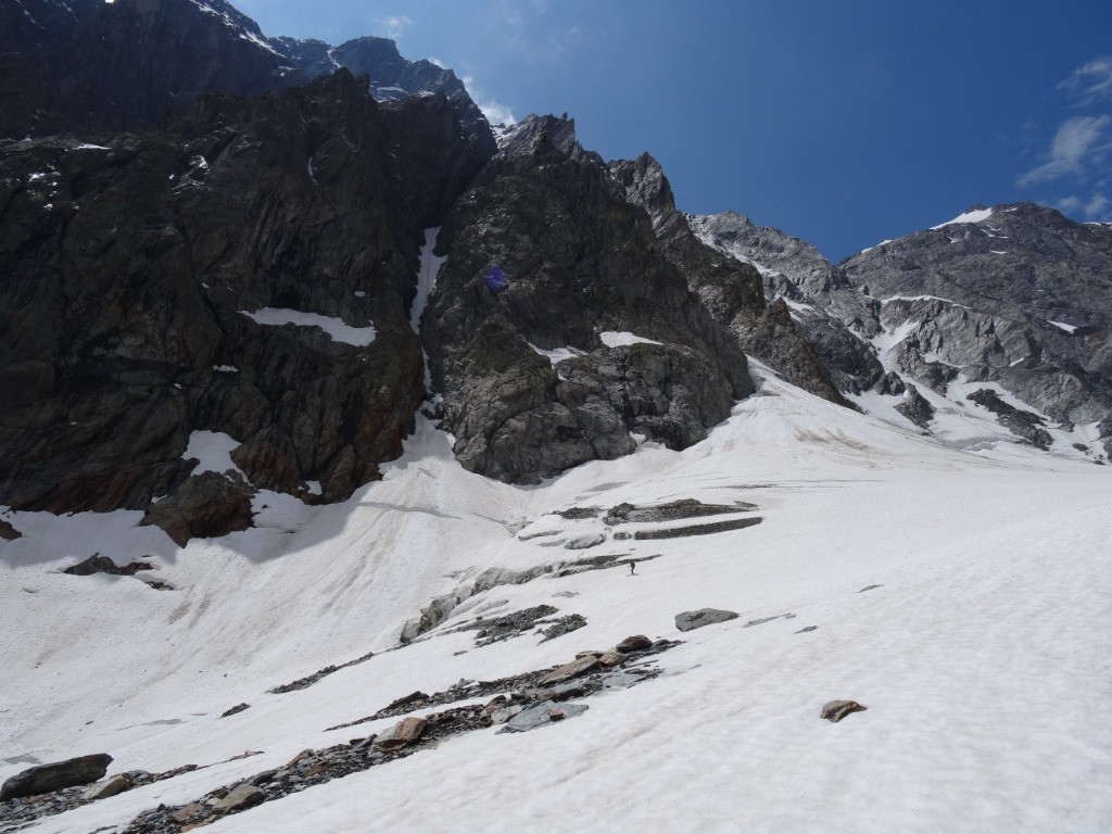 sur le glacier du Miage