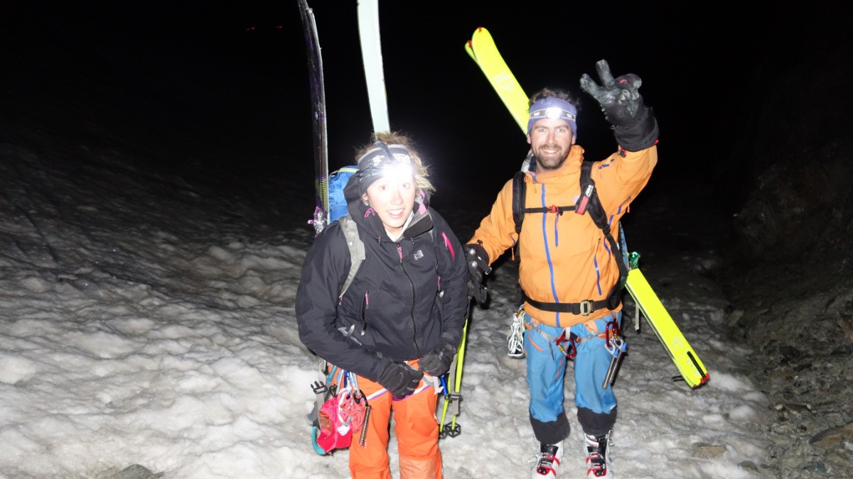 Justine et Mathieu au départ