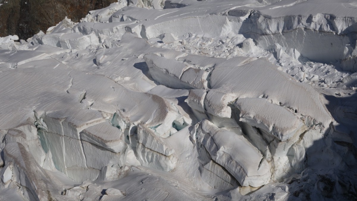 Le magnifique glacier des Bossons