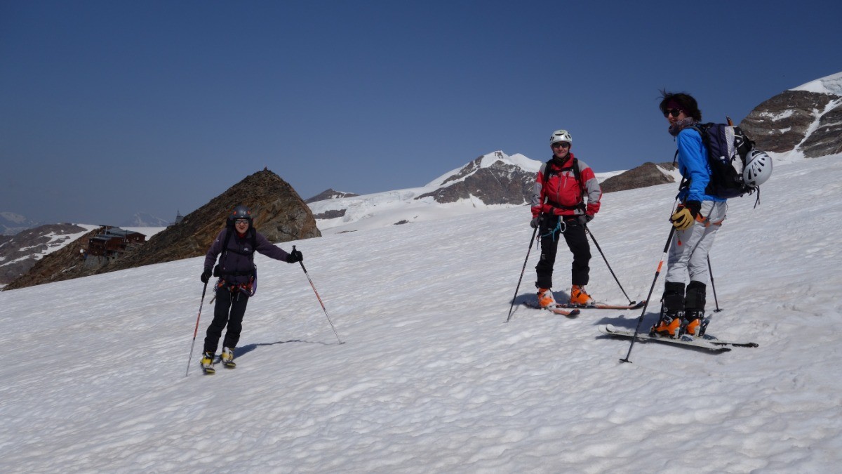 Pause non loin du refuge Gnifetti