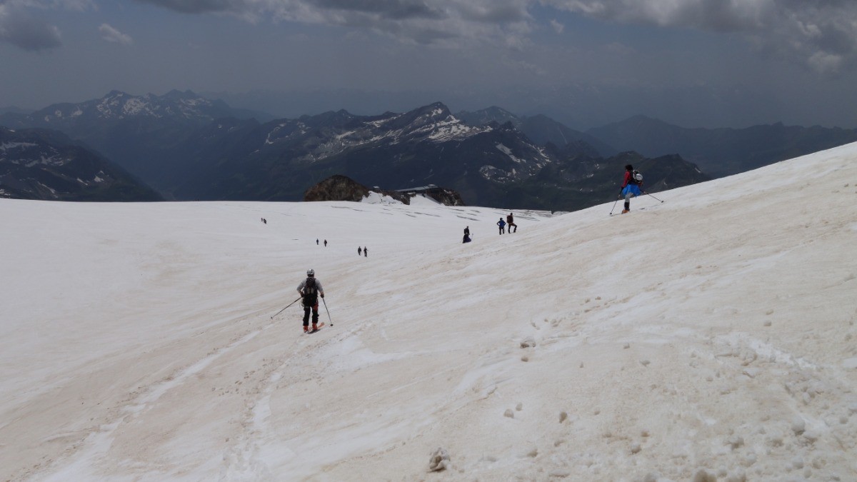 Arrivée sur le refuge de Gnifetti pour terminer la journée de samedi