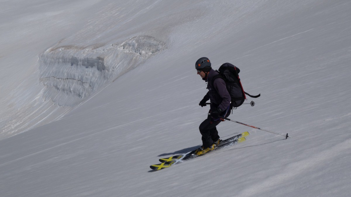 Yves en cours de descente