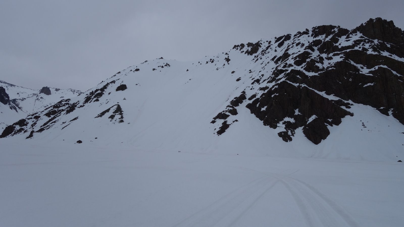 Couloir Nord et le sommet à droite