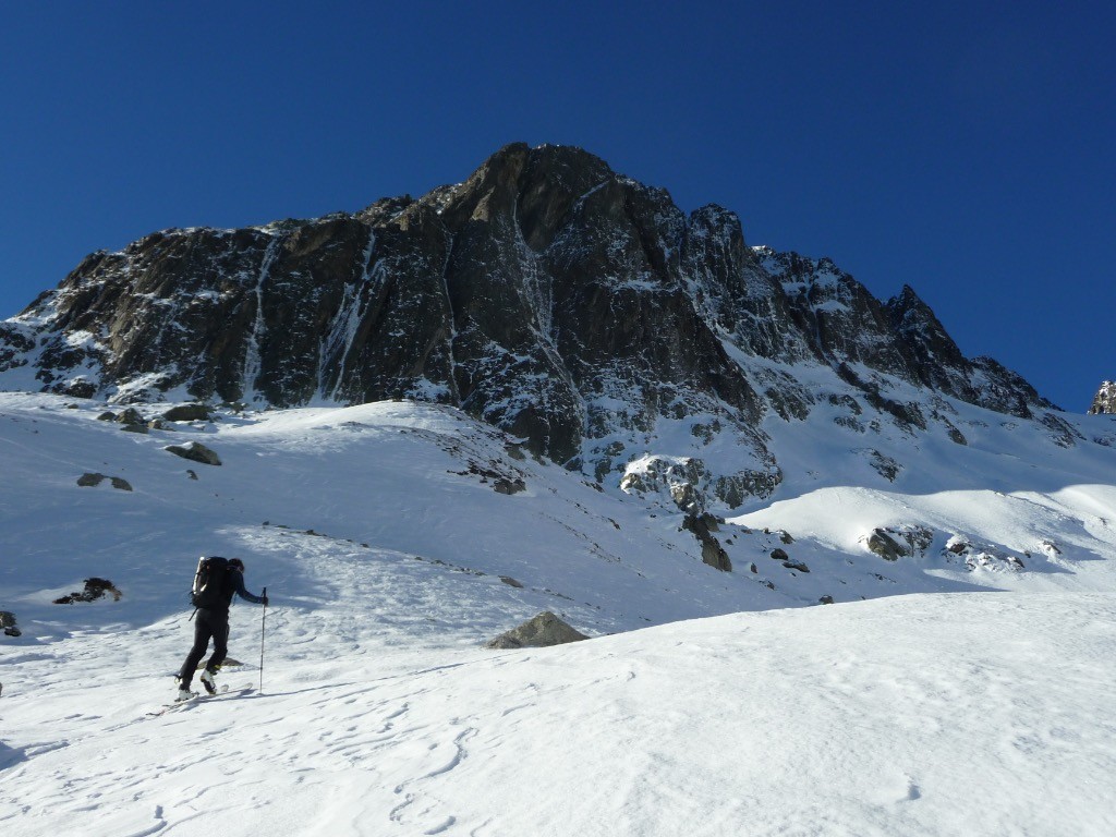 Entrée dans la combe de la croix, ambiance!