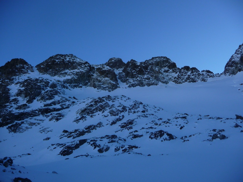 Glacier de l'Argentière et le couloir NW