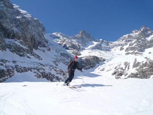 #13 Descente : Descente glacier de l Descente : Descente glacier de l'homme, dans un cadre somptueux