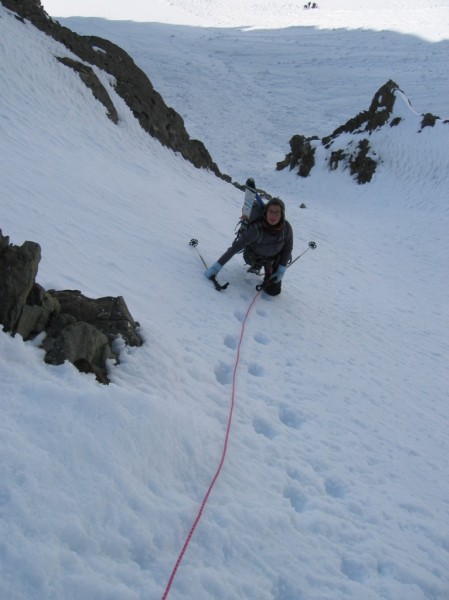 dans le couloir : Laura maitrise la montée