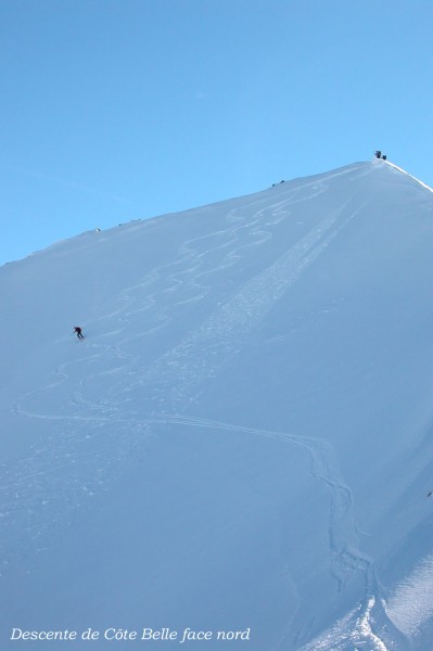 #5 Cote Belle : Descente en face N dans une poudreuse bien agréable Cote Belle : Descente en face N dans une poudreuse bien agréable