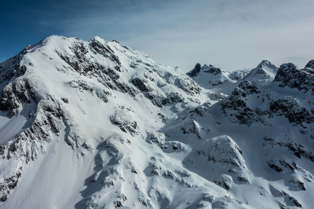 Grande Lance de Domène et Grand Pic/Croix de Belledonne depuis le Galeteau