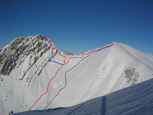 #7 itinéraire pecloz et armenaz : en rouge les montées
en bleu les descentes itinéraire pecloz et armenaz : en rouge les montées
en bleu les descentes