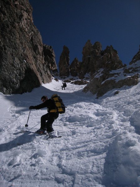 #30 Descente sur le glacier : Partie raide permettant de prendre pied sur le glacier. Descente sur le glacier : Partie raide permettant de prendre pied sur le glacier.