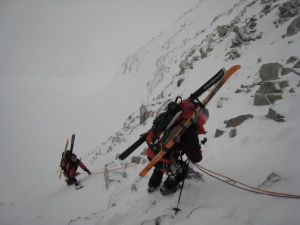 #12 Brèche de la Meije : Installation du rappel (50m) Brèche de la Meije : Installation du rappel (50m)