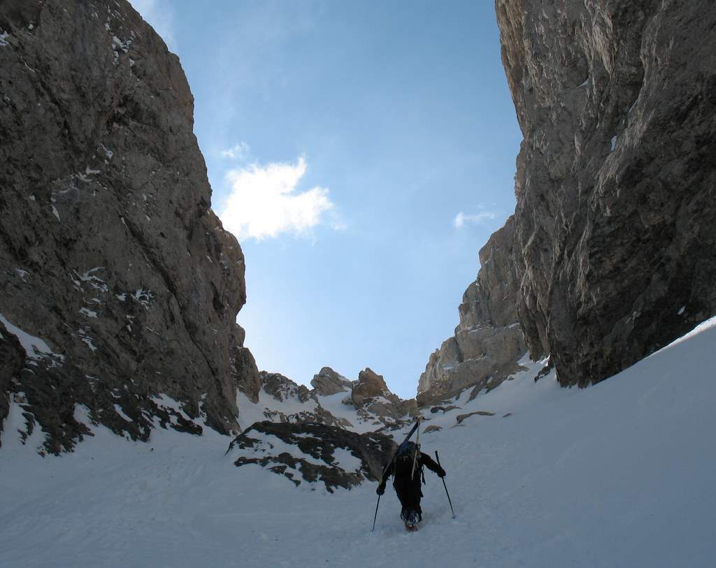 Couloir Nord : Remontée du couloir