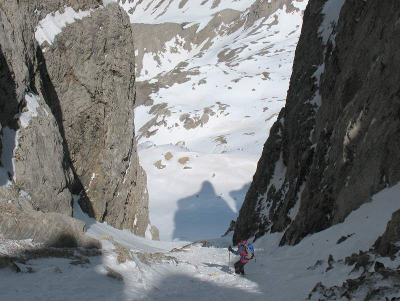 Couloir nord : La partie médiane du couloir