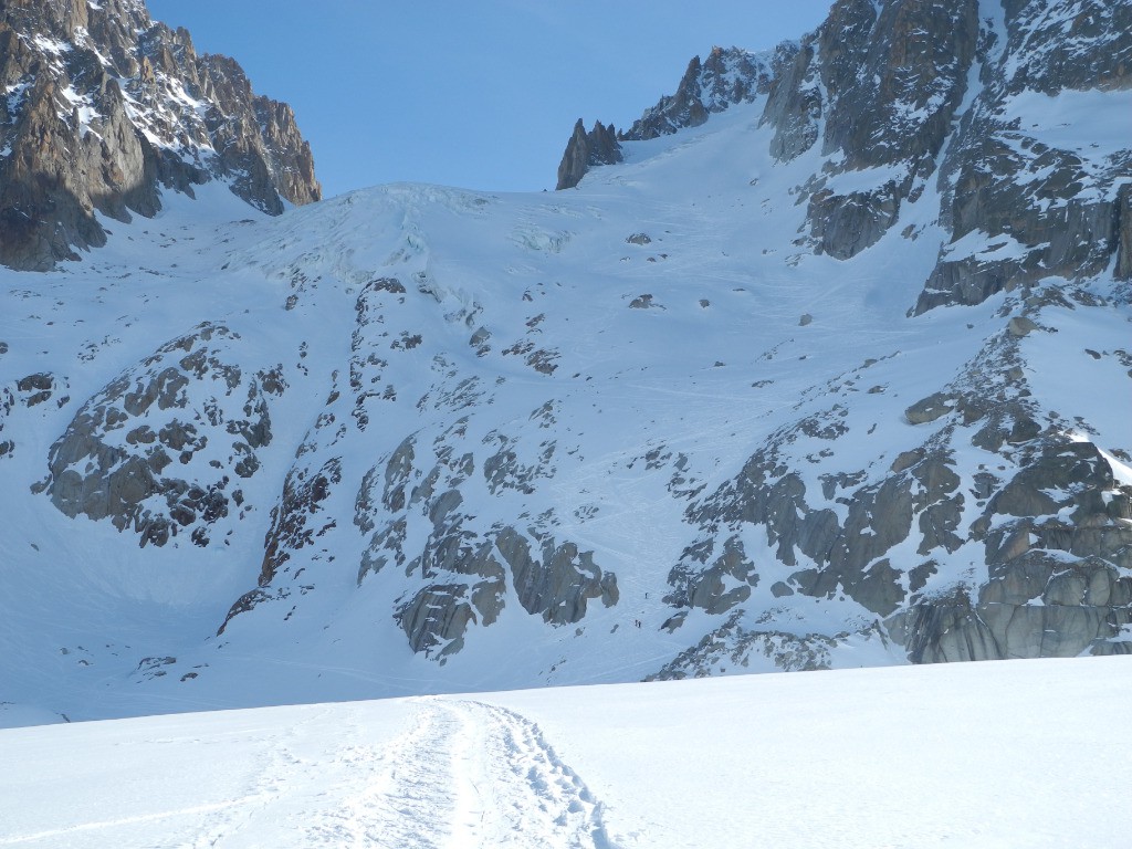 Départ sur le glacier du Chardonnet
