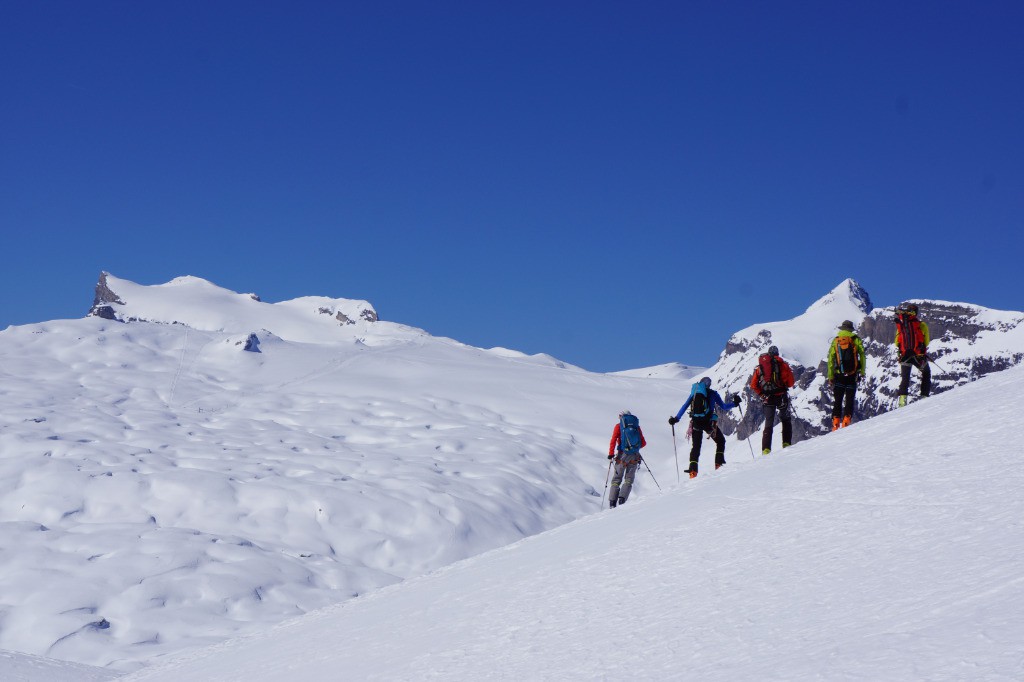 Descente vers Tsanfleuron.