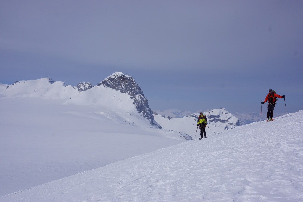 Descente sur le glacier de la plaine morte.