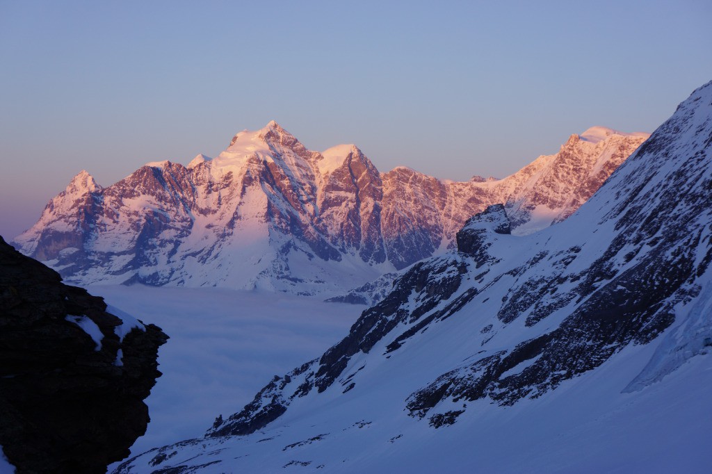 Coucher de soleil sur la Jungfrauu.