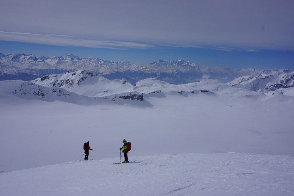 Sommet du Wildstrubrl : vue sur la glacier de la plaine morte.