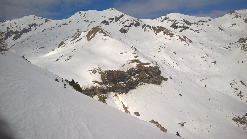 Cascade de Saute Aure, vue de la Tête du Jas des Arres