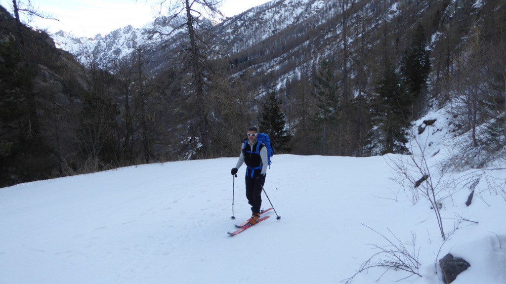 Le paternel au départ sur la piste