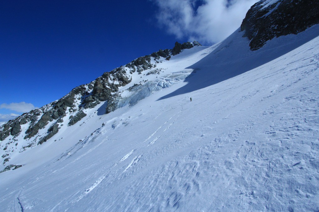 Dans la partie inférieure du Glacier du Grand Col