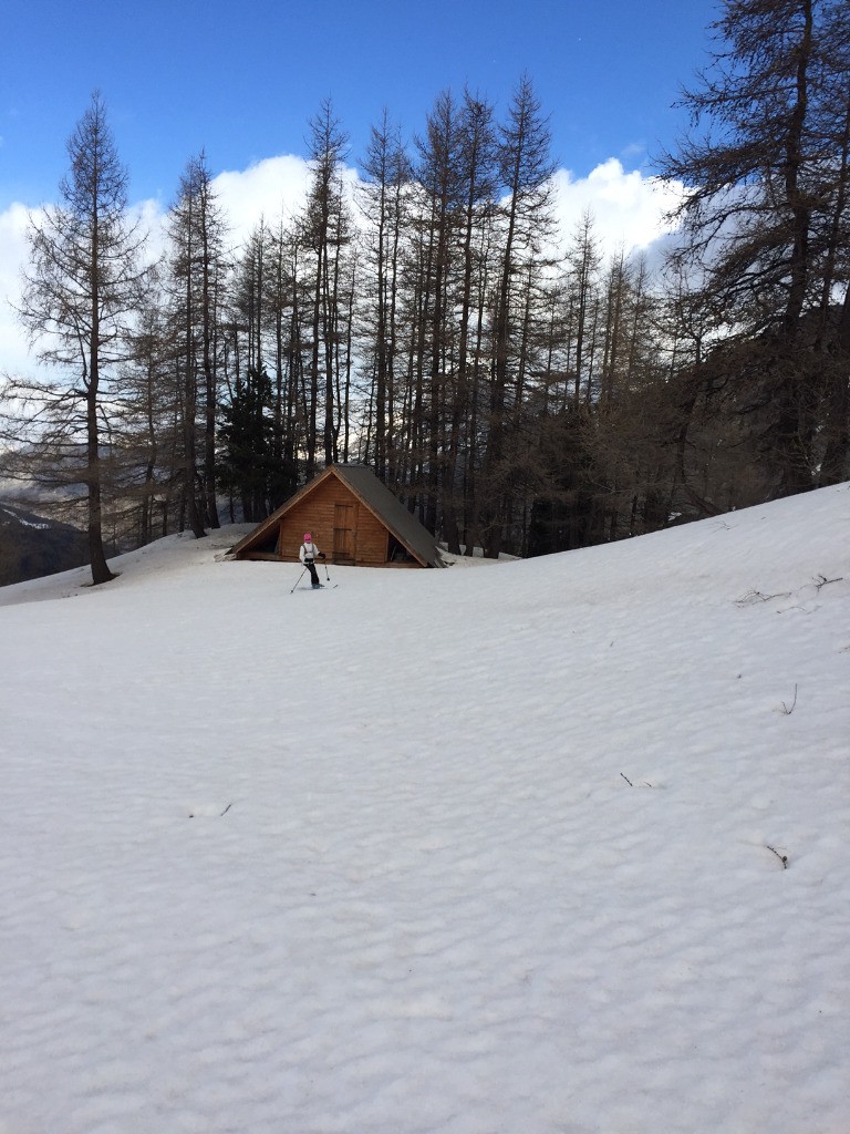 Arrivée à la cabane