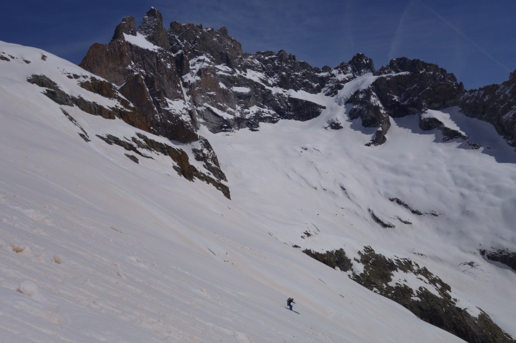 Belle descente sous la brèche du rateau