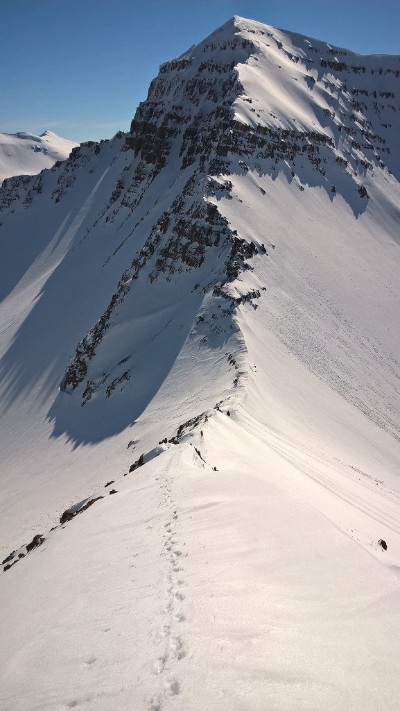 En cours d'ascension sur l'arête