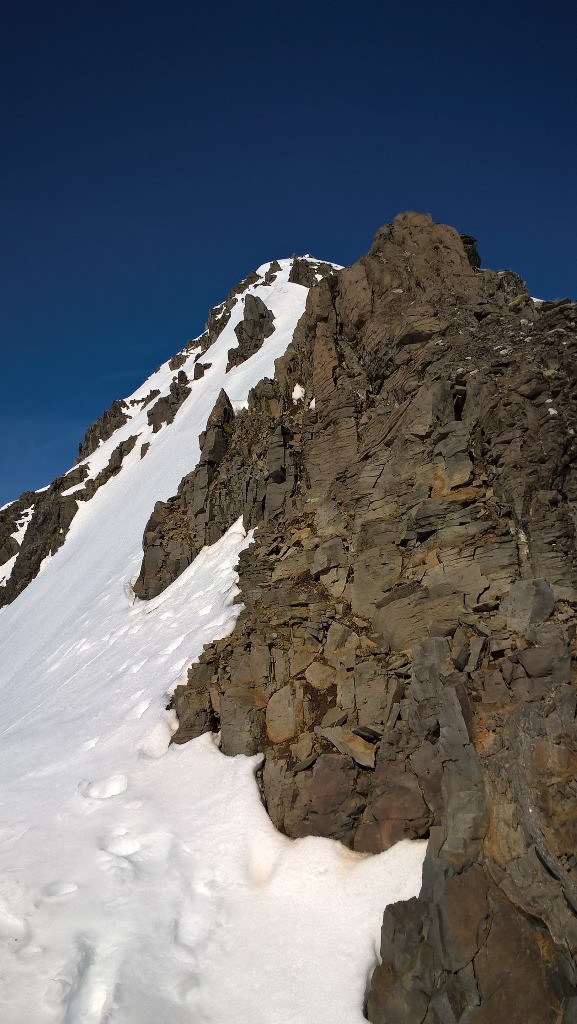 l'arête vue du bas