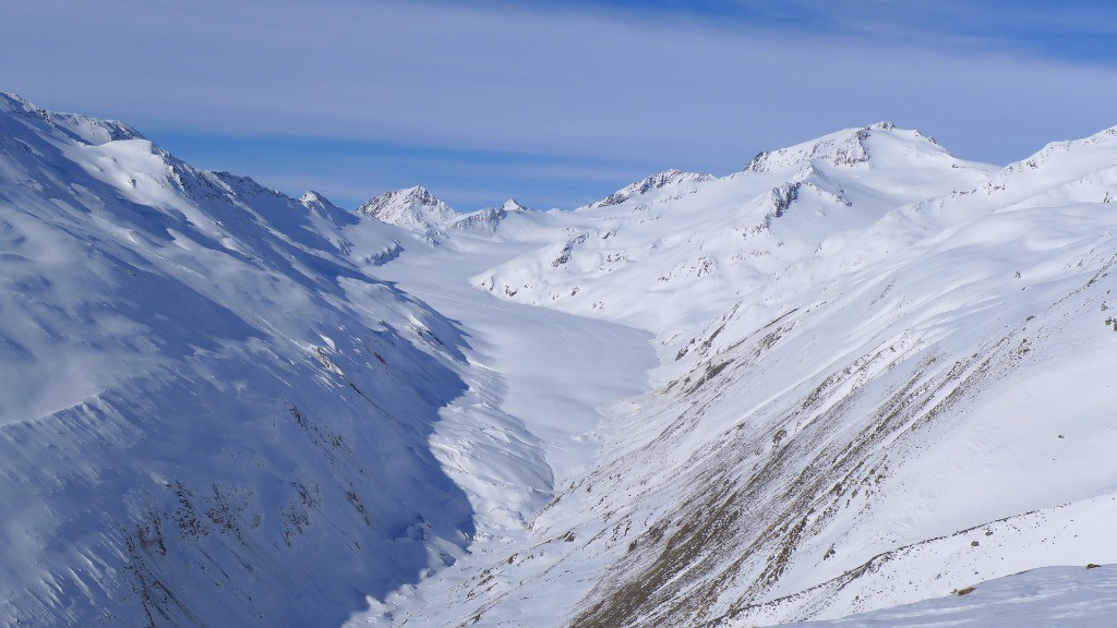 Vue sur l'itinéraire de la veille