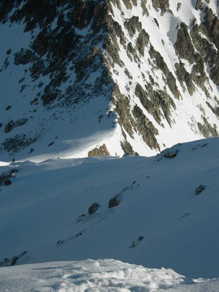 #3 arrete de la breche : on devine le haut du couloir de la breche arrete de la breche : on devine le haut du couloir de la breche