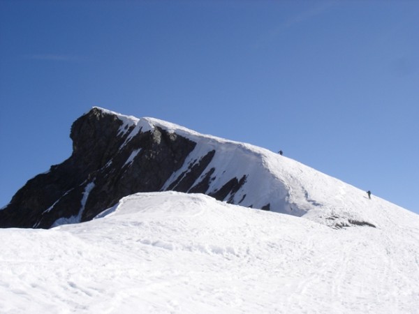 pointe de la sana : en arrivant au sommet de la pointe de la sana