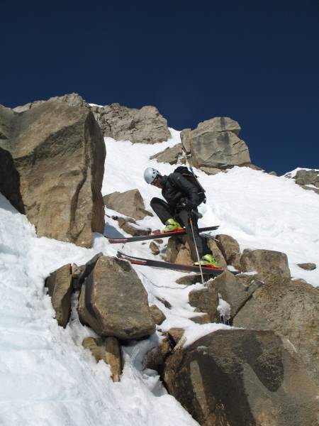 #4 Dent Parrachée face Est : premier passage de dry, on à pas fais 50m, ca commence bien! Dent Parrachée face Est : premier passage de dry, on à pas fais 50m, ca commence bien!
