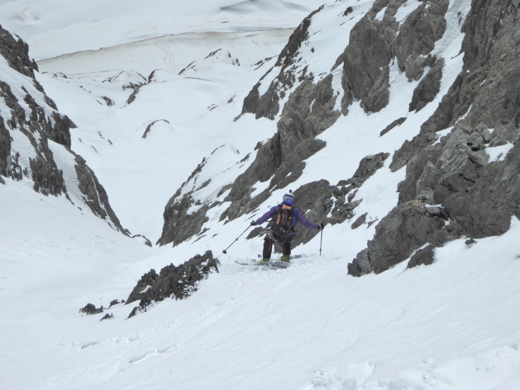 haut du couloir du col de la Grande Sagne