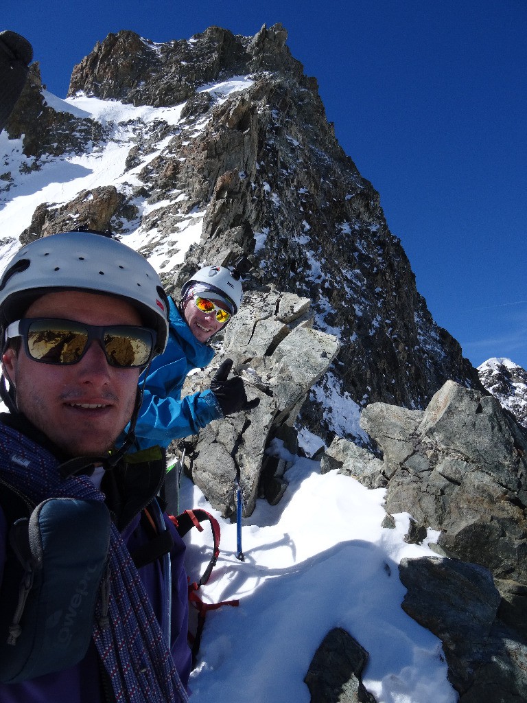 sur l'arrête de la pointe Louise