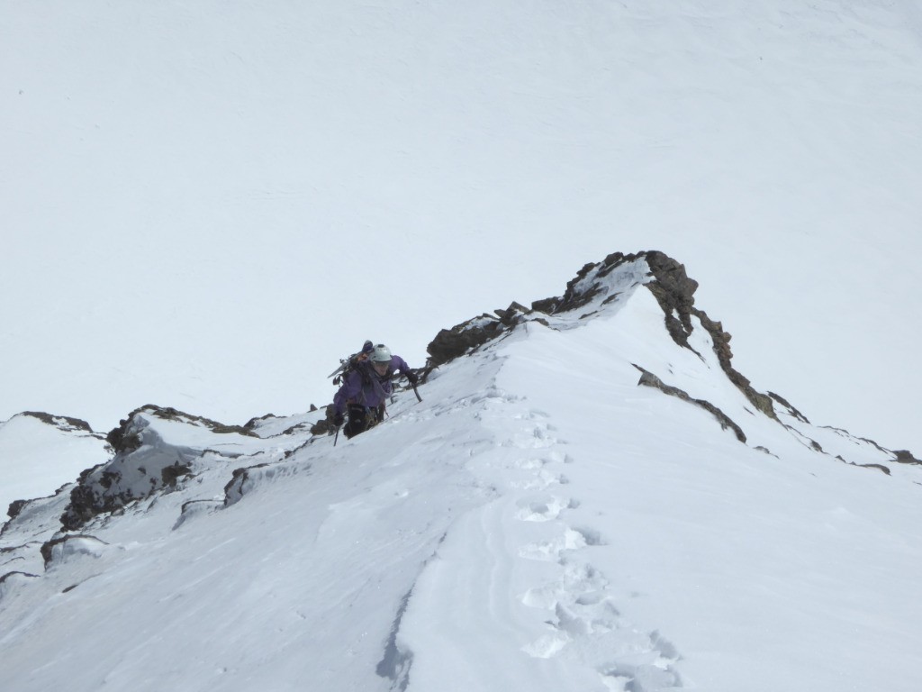 arrête médiane du couloir de la Pointe Louise