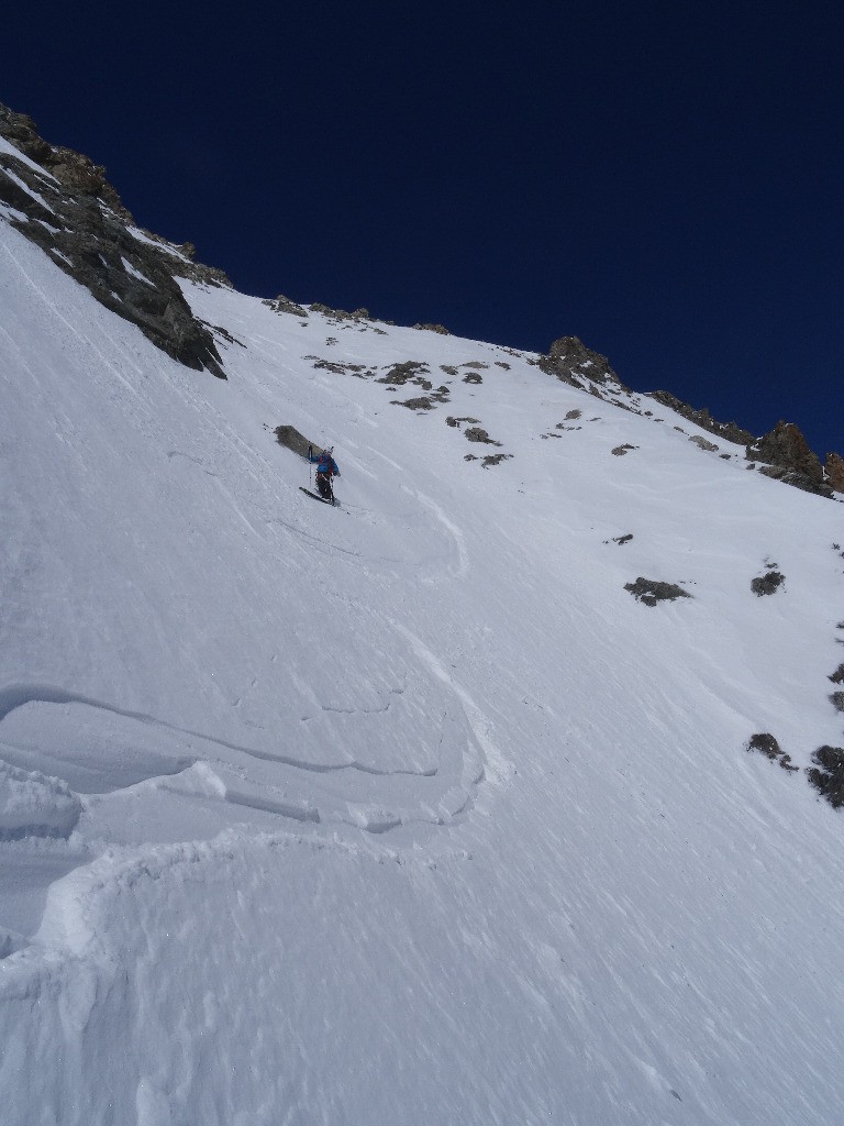 haut du couloir ENE de la Pointe Louise