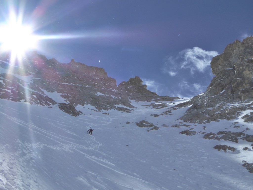 la rampe finale du Col du Glacier Noire