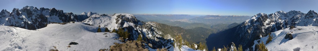 panorama sommet Eulier: un magnifique belvédère faclement accessible depuis Chamrousse