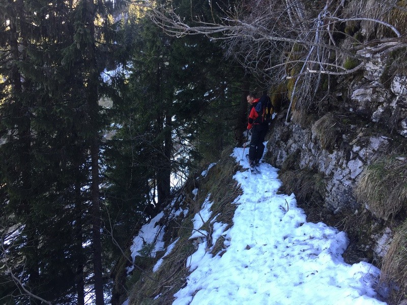 Le passage loupé à la montée. 