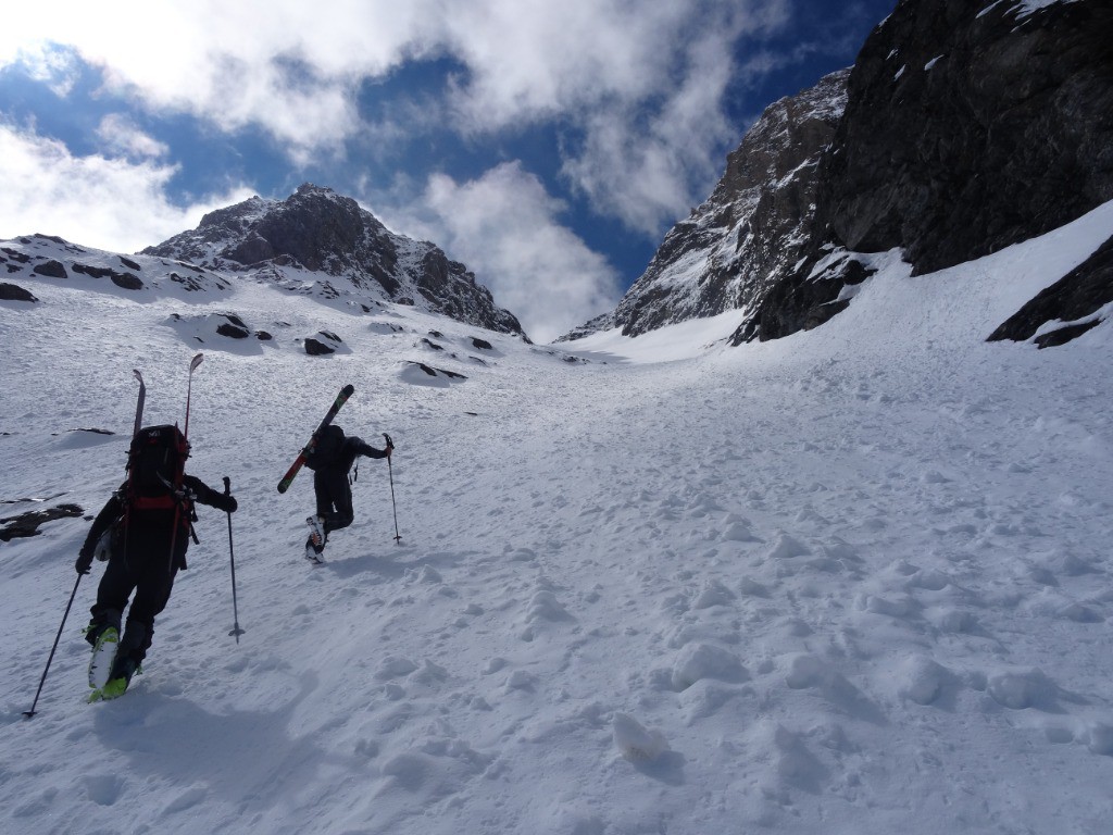 #5 début de la remontée du second couloir début de la remontée du second couloir