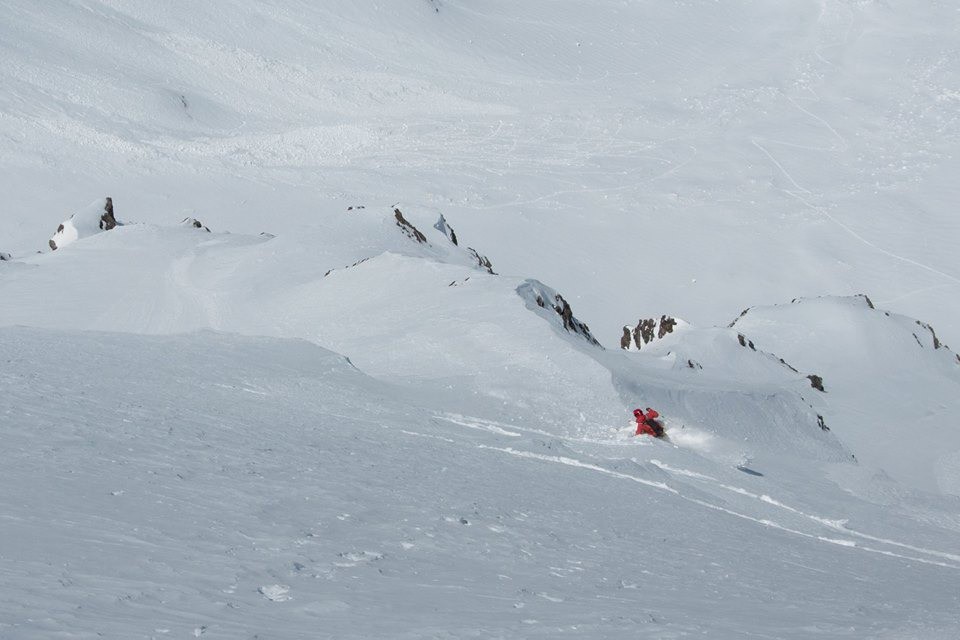 #3 Premier partie de la descente...raide mais bon à skier Premier partie de la descente...raide mais bon à skier
