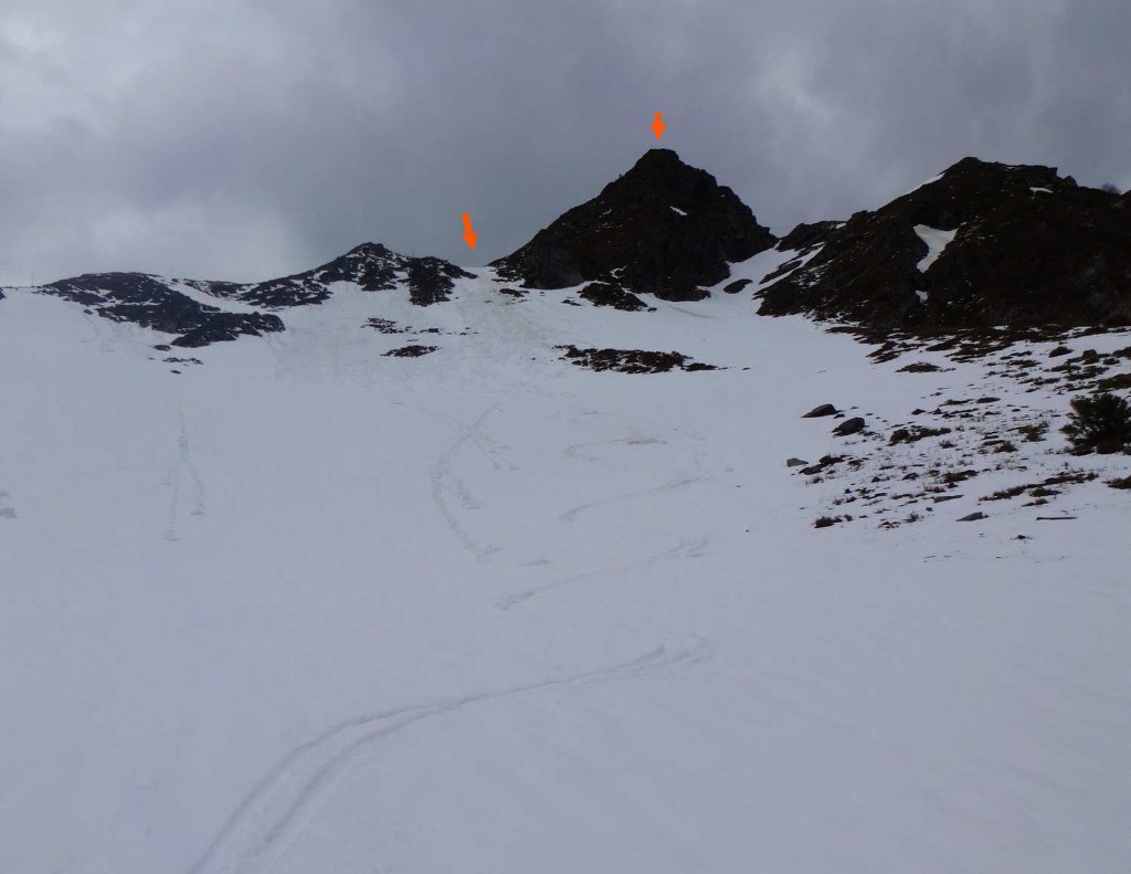 Roche Noire coté est (sommet à pied et passage à ski)
