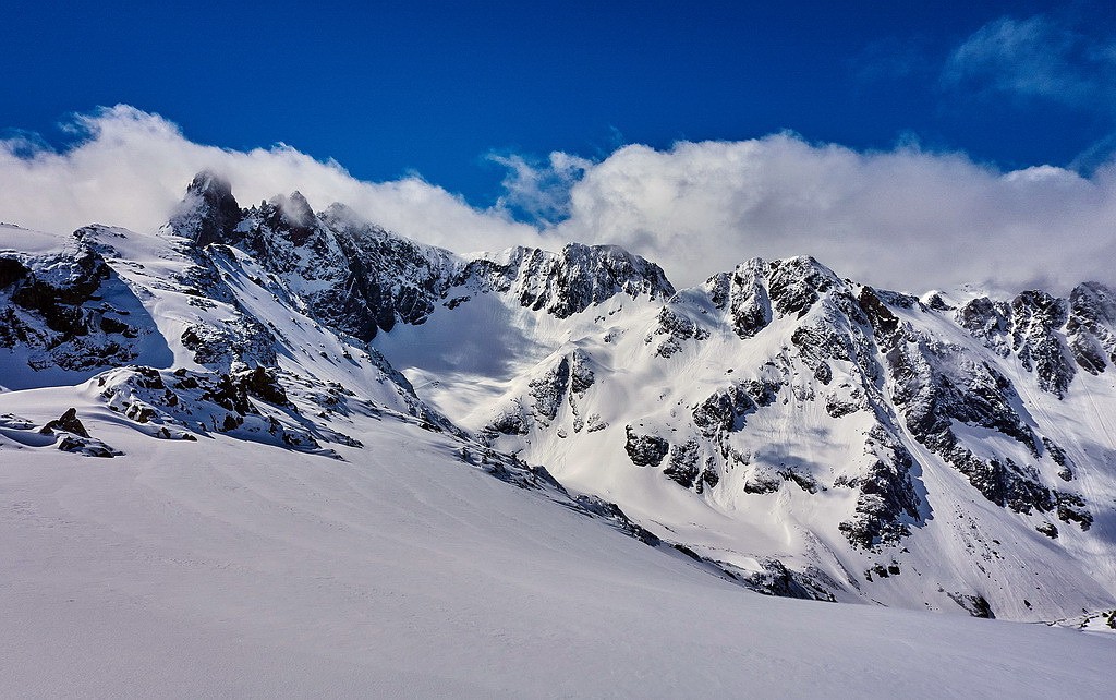 #9 Panorama sur les 3 Pics et sur le Couttet (repérage de la Rampe N)... Panorama sur les 3 Pics et sur le Couttet (repérage de la Rampe N)...
