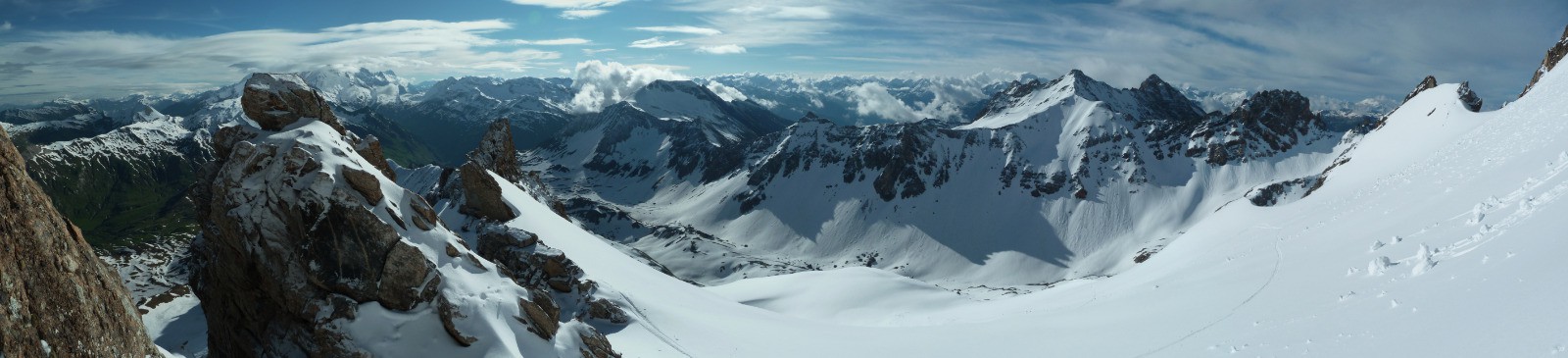 #2 Panarama sous le sommet de l Panarama sous le sommet de l'Aiguille Du Grand Fond : plein les mirettes !
