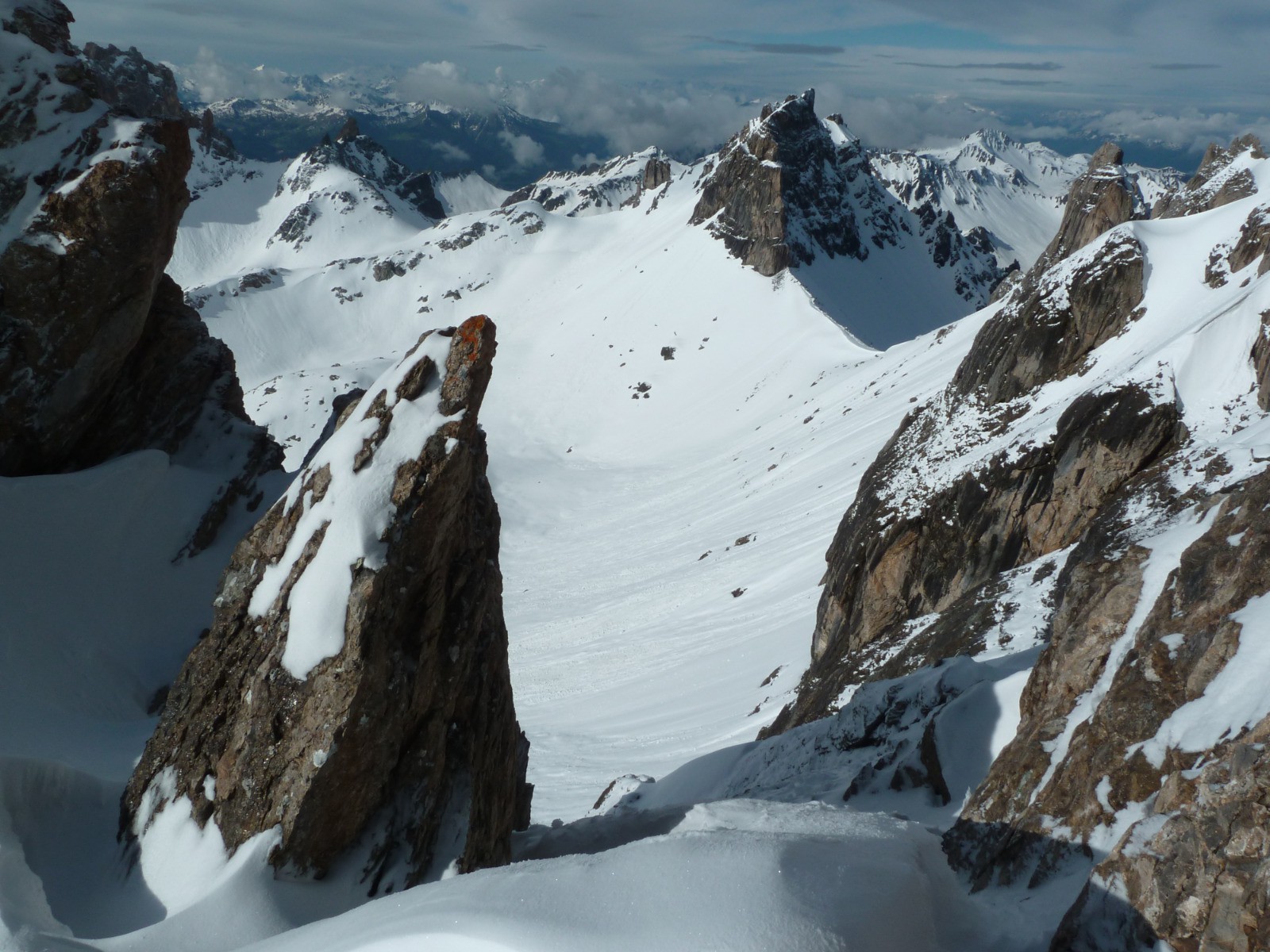 #4 Sous le sommet de l Sous le sommet de l'Aiguille Du Grand Fond : vue sur le col du Grand Fond, Pointe de Presset, Brèche de Parozan