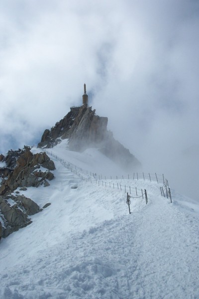 #1 Sortie de l Sortie de l'aiguille du midi : On attaque la très courte traversée jusqu'aux cosmiques !